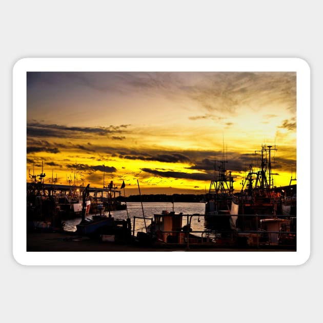 North Shields Fish Quay at Dusk Sticker by Violaman